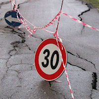 Da contrada Carrata a Pagliarello: buche, frane e tratti allagati