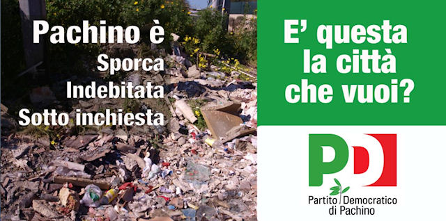 PD Pachino: La città è sporca, indebitata e sotto inchiesta.