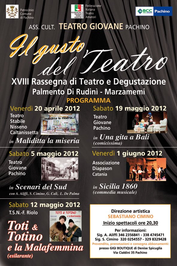 TEATRO GIOVANE Pachino - XVIII rassegna teatrale